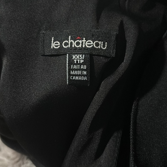 le chateau Black Ruffle-Trim Mini Dress - Picture 2 of 3